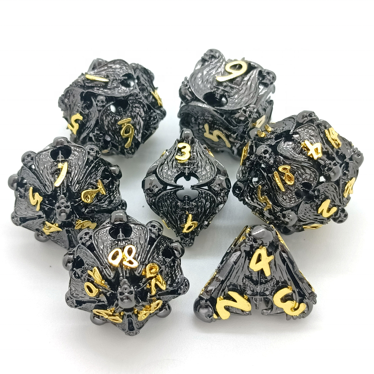 Secret Garden Style Premium Polychromatism Metal Dice Set for Board Games