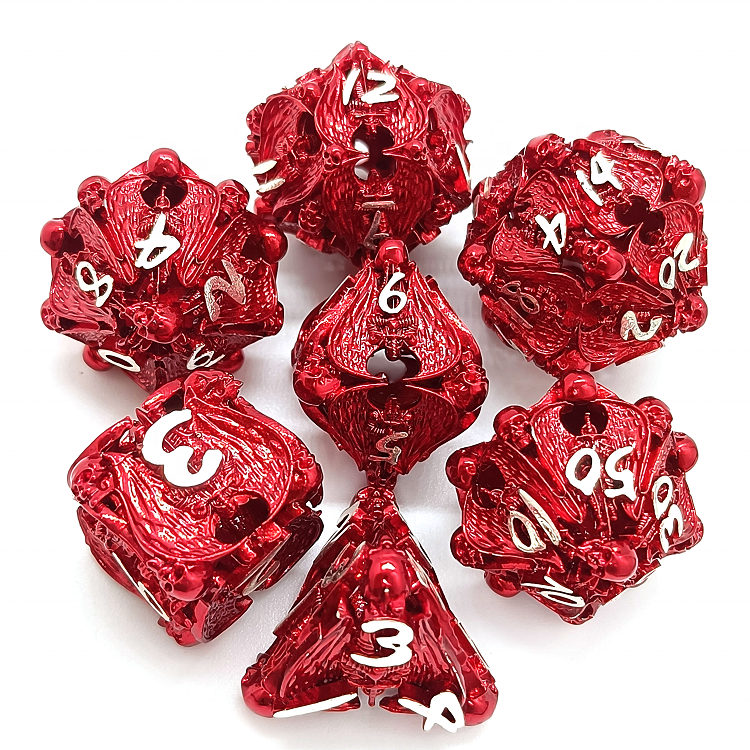 Secret Garden Style Premium Polychromatism Metal Dice Set for Board Games