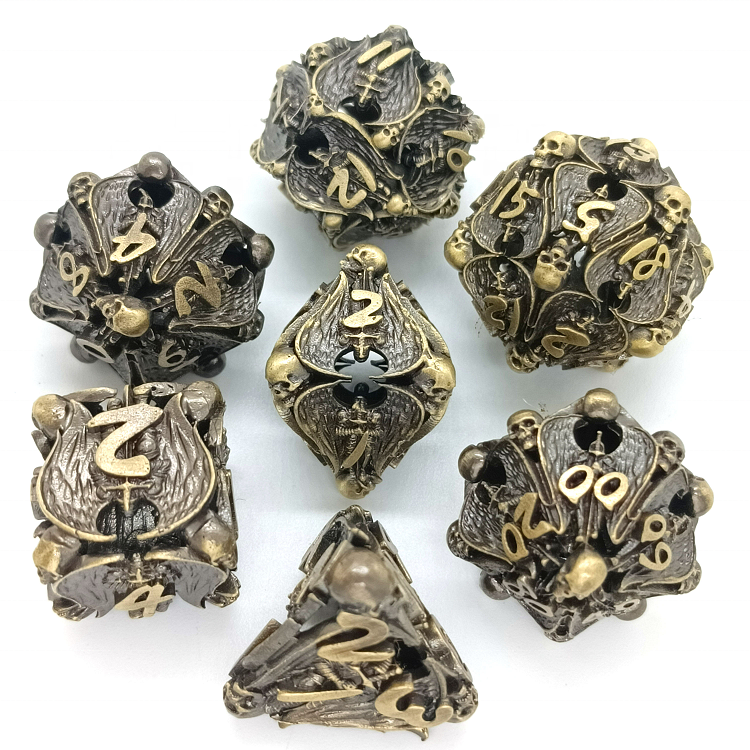 Secret Garden Style Premium Polychromatism Metal Dice Set for Board Games