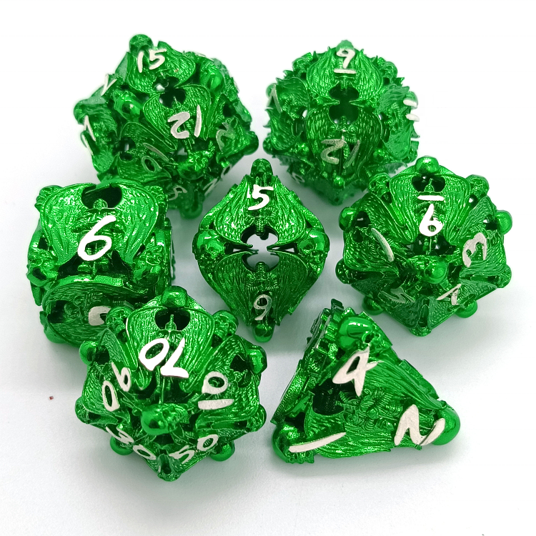 Secret Garden Style Premium Polychromatism Metal Dice Set for Board Games