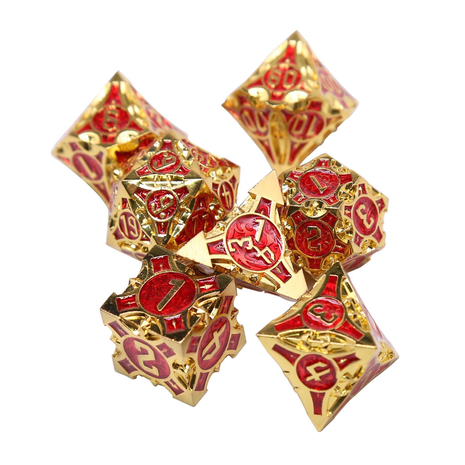 7 Pieces Metal dnd dice Role Playing Dice for Dungeons and Dragons Games & Pathfinder Metal Dices Set