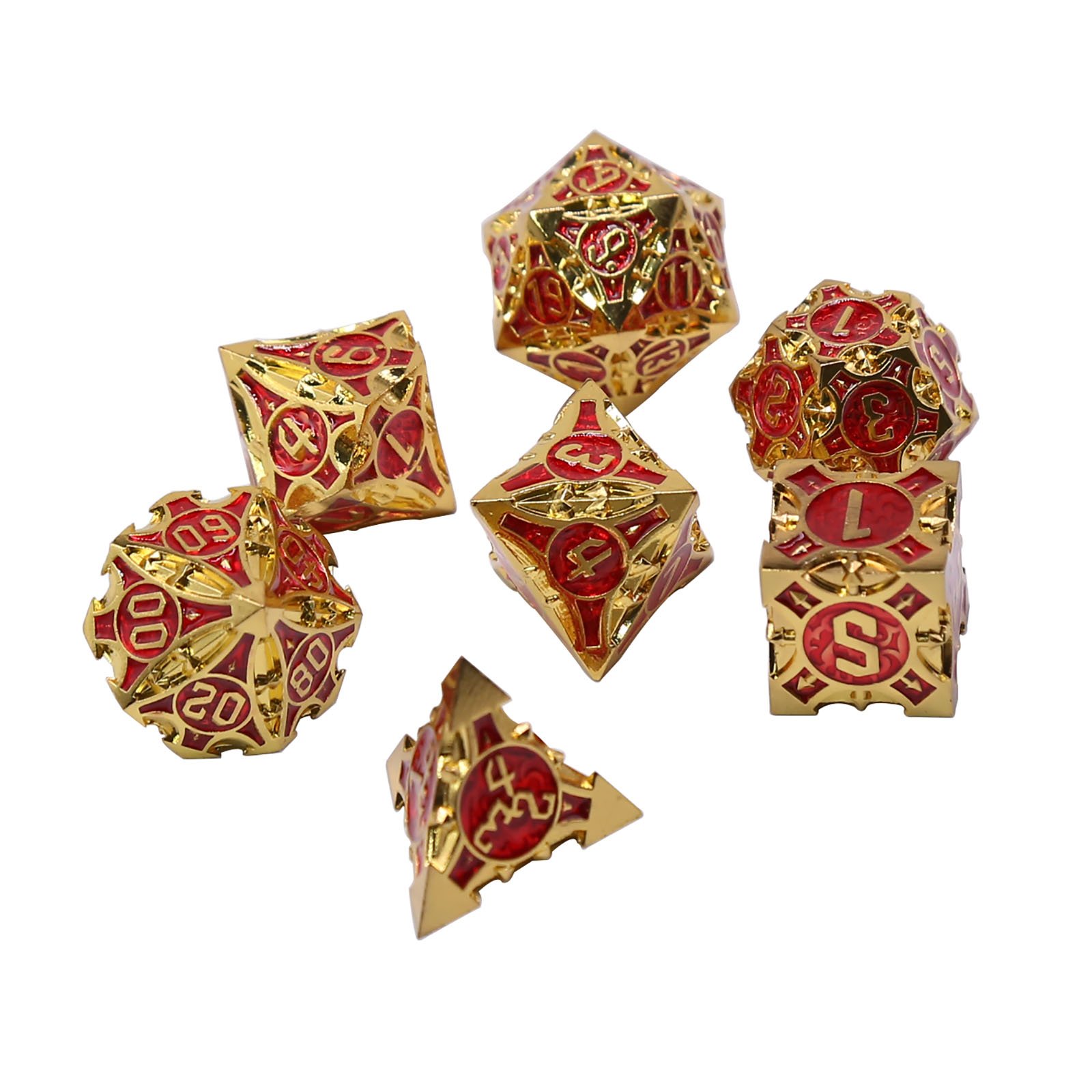 7 Pieces Metal dnd dice Role Playing Dice for Dungeons and Dragons Games & Pathfinder Metal Dices Set