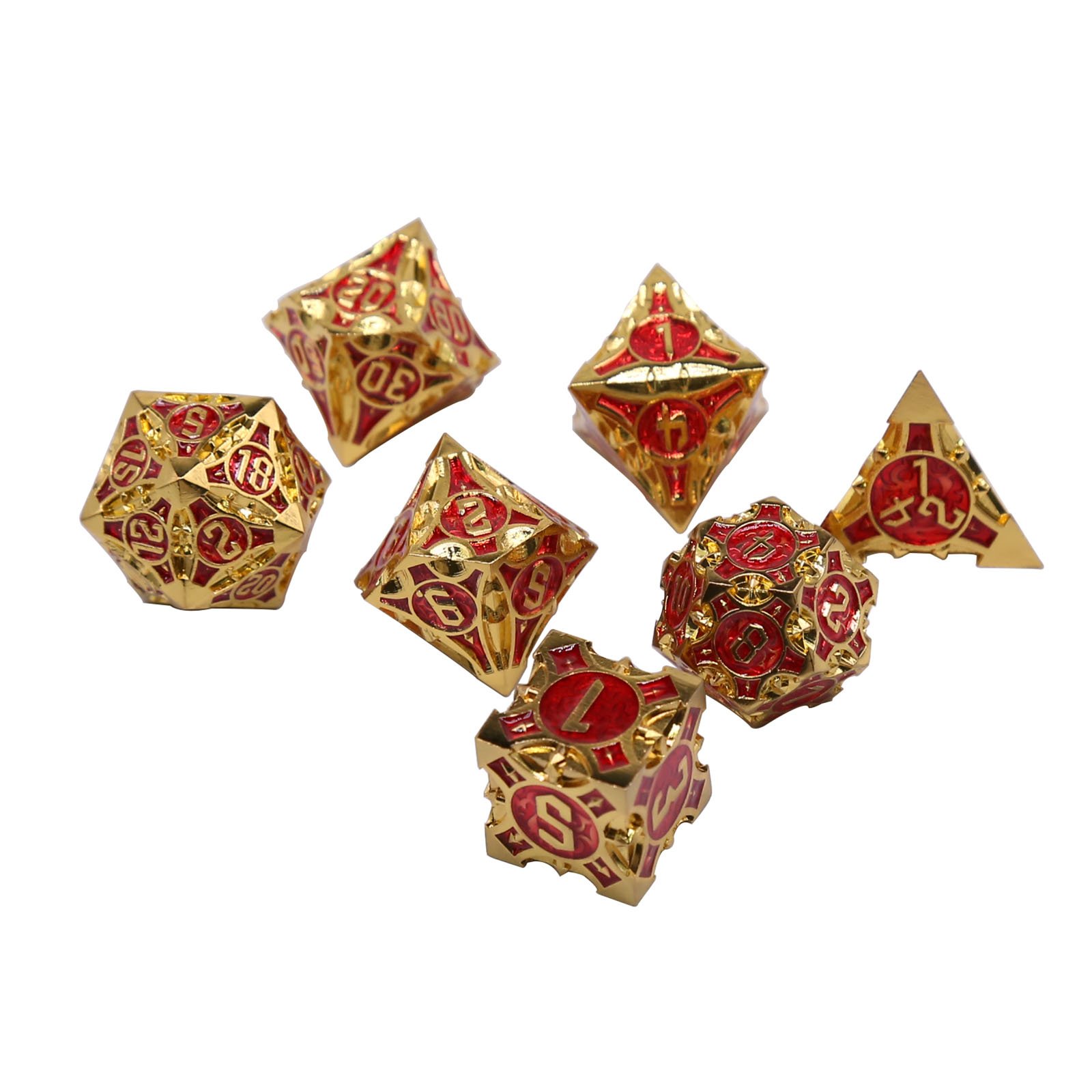 7 Pieces Metal dnd dice Role Playing Dice for Dungeons and Dragons Games & Pathfinder Metal Dices Set