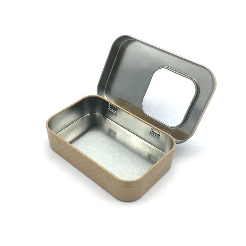 metal tin box for dice Packaging/dice box with PVC windows