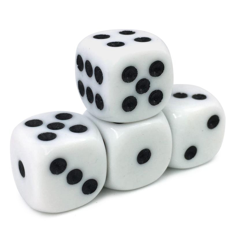 Acrylic 16mm Opaque Color Polyhedral Dice 6-Sided Plastic DND Board Games and RPG Function Dice