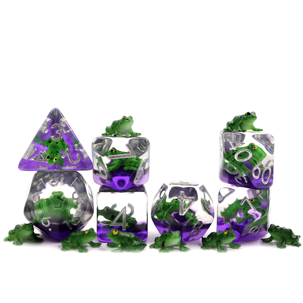 Low MOQ D d Resin High Quality Custom 16mm Polyhedral Dice Set for Dungeons And Dragons Rpg