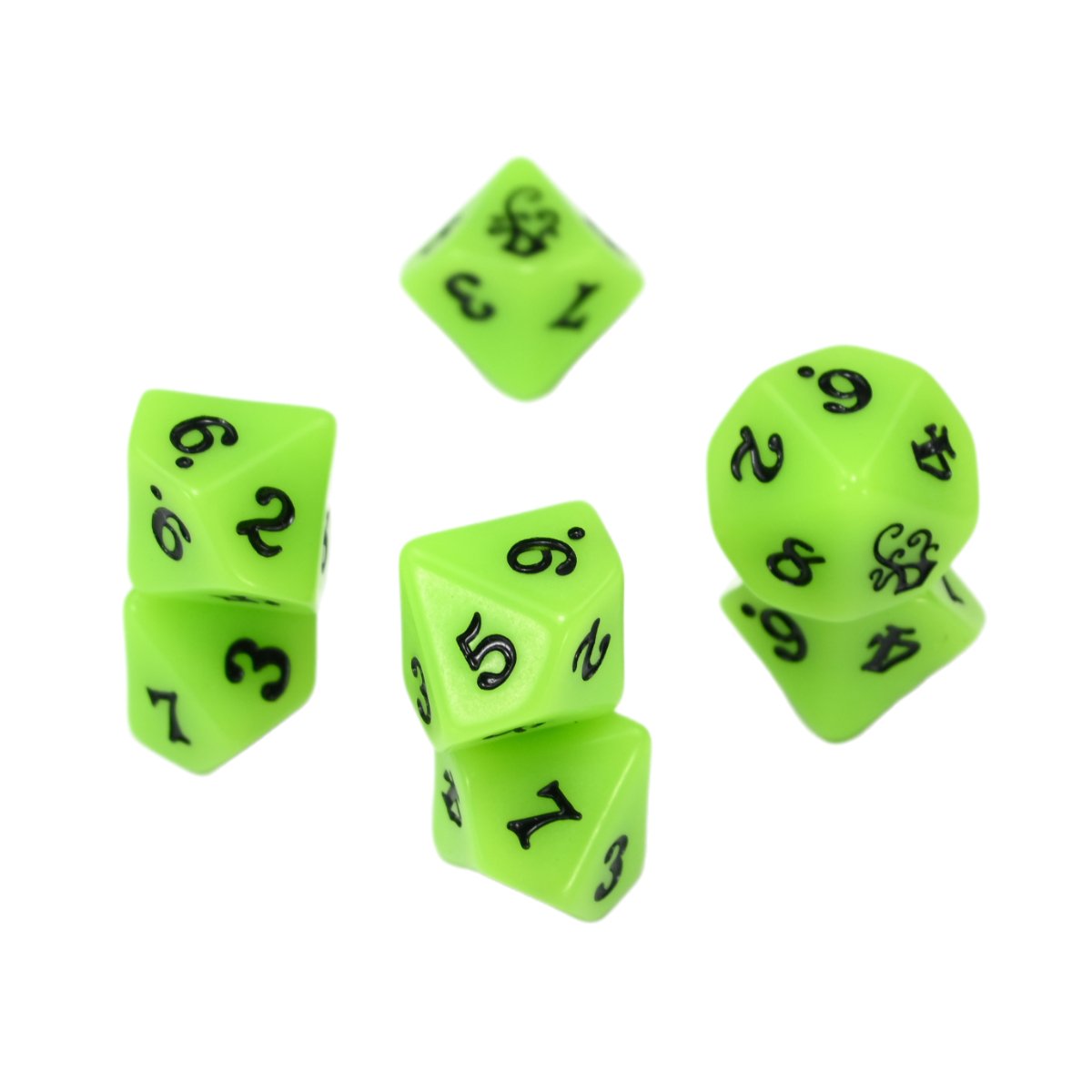 New Style Swirl 2 Mixed Colors Polyhedral Gaming Acrylic Resin Dice Set for D&D Club Organizer