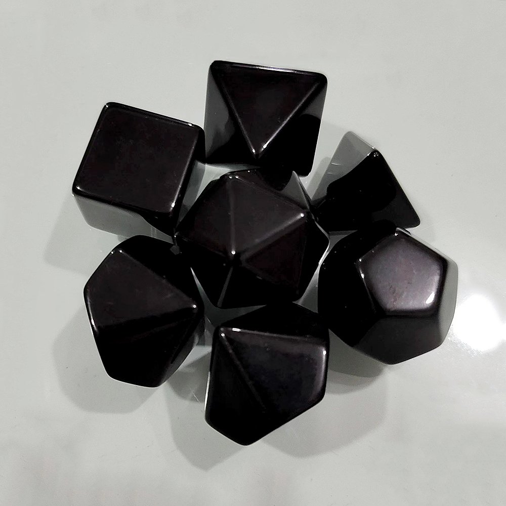 Acrylic DND Dice Solid Color Pearl Pattern White Black Glossy Blank Dice Game Custom Dice Board Game