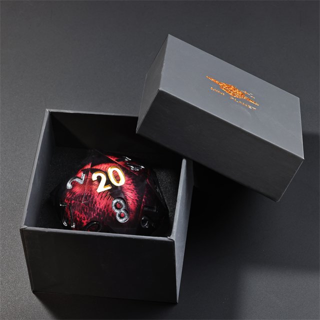 Mini Planet 50mm D20 Liquid Core Dragon Eye Custom Polyhedron Resin Dice Sharp Edge for DND Dungeons & Dragons Board Game Dice
