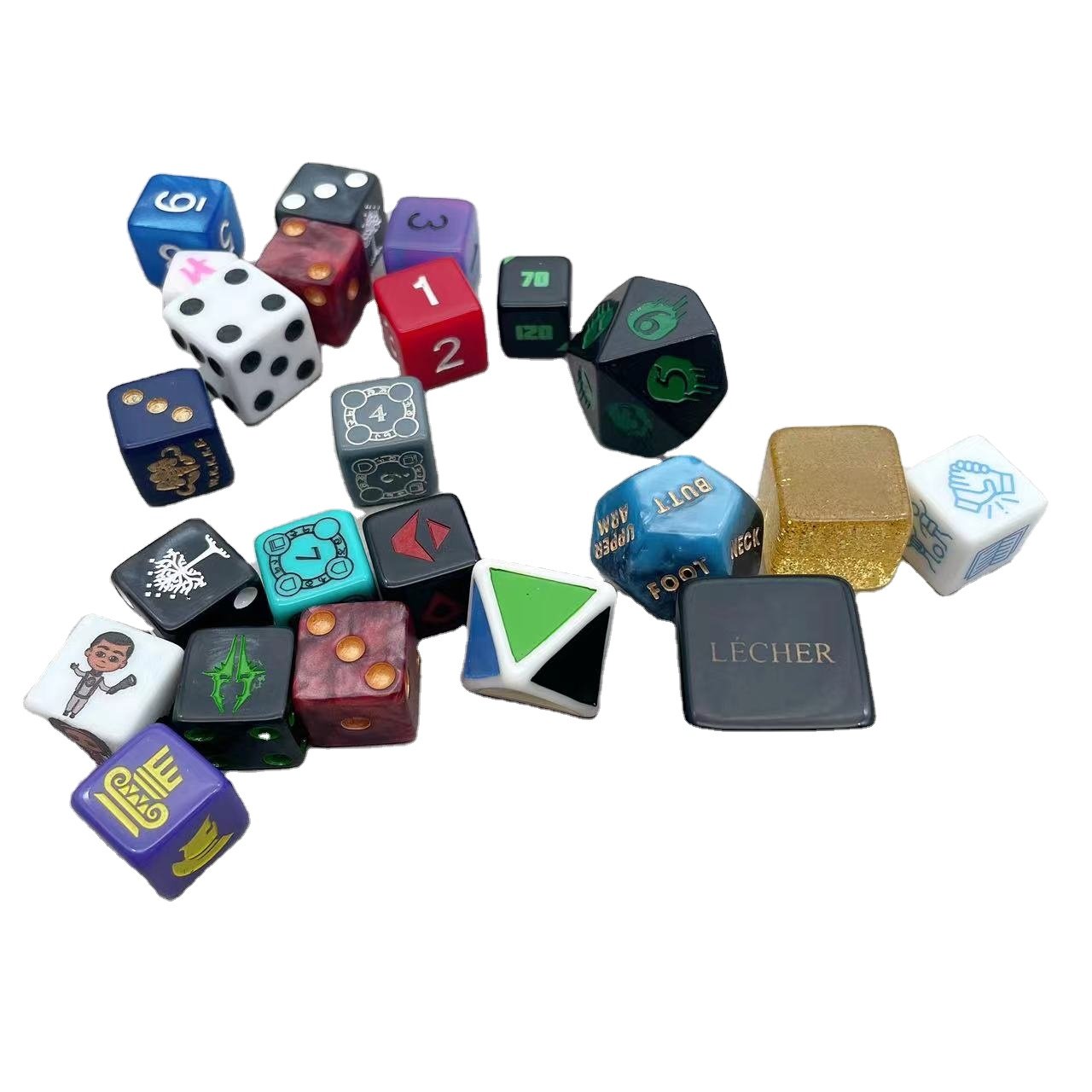 custom D6 dice wholesale color number dice hot sale custom dice for game