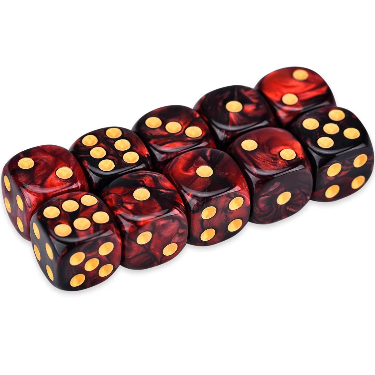 Personalized custom personal Pearl Pattern Rounded Double Mixing Color dice 16mm acrylic dice d6
