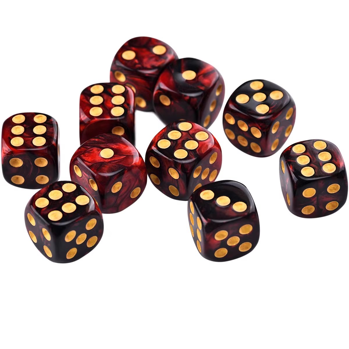 Personalized custom personal Pearl Pattern Rounded Double Mixing Color dice 16mm acrylic dice d6