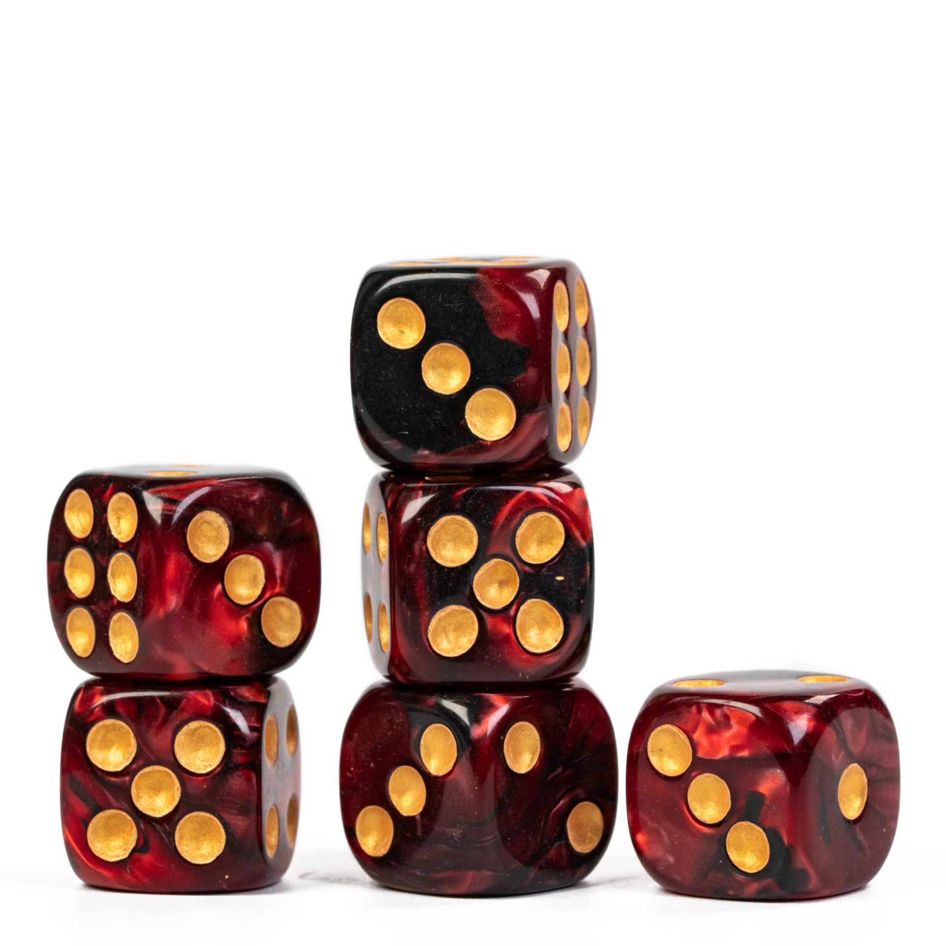 Personalized custom personal Pearl Pattern Rounded Double Mixing Color dice 16mm acrylic dice d6
