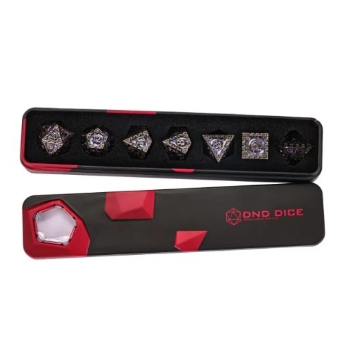 Udixi Custom d&d City Wall Dragon Metal Dnd Dice Set Role-playing dungeons and dragons Black