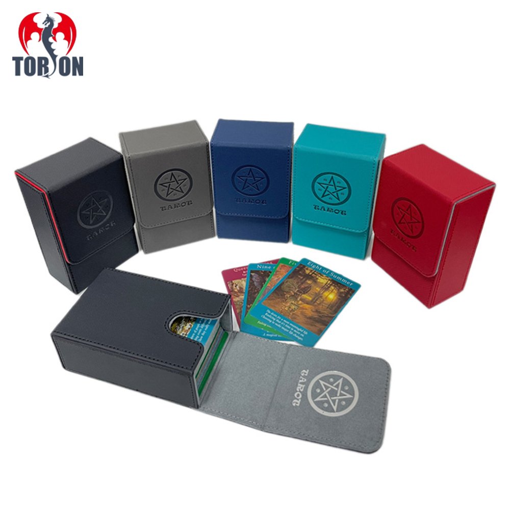 Torson 100+ Pu Leather Tarot Set Board Game Storage Box Dice And Boxes Cards In Spanish Storage Tarot Card Deck