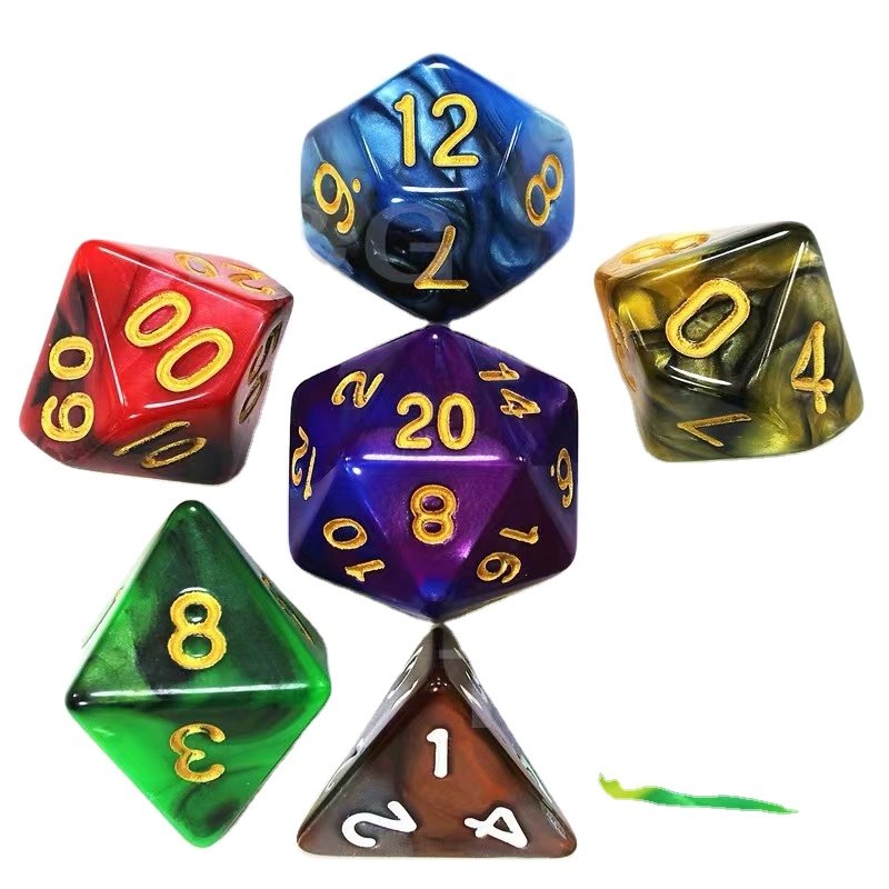 Hot Sale Dice Set Good Quality Resin Acrylic Cheap Dice Solid New Dnd dice set