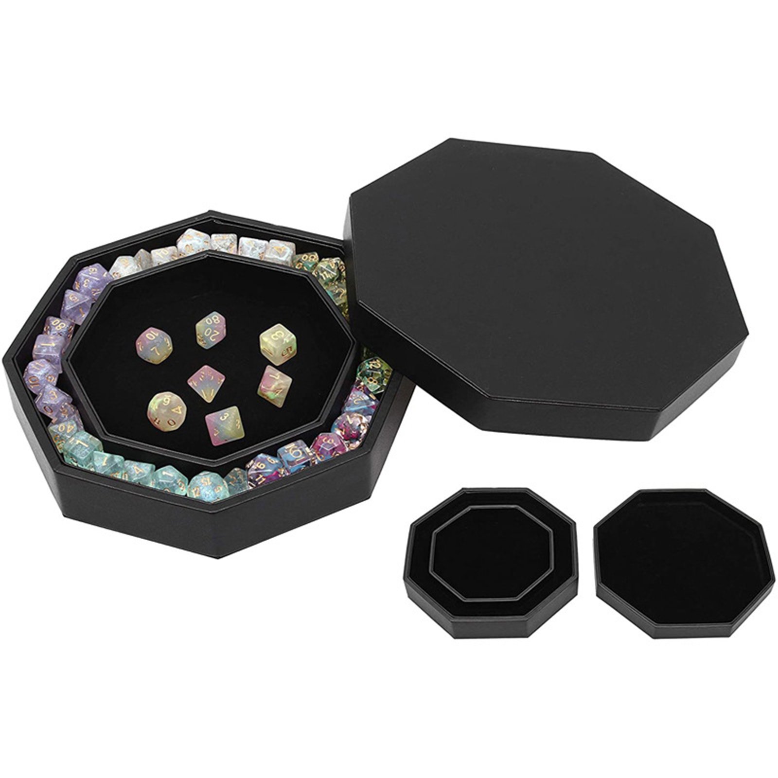 Custom Logo Leather Dice Case Dungeons & Dragons Game Dice Case Hex DND Wholesale polyhedral leather dice box
