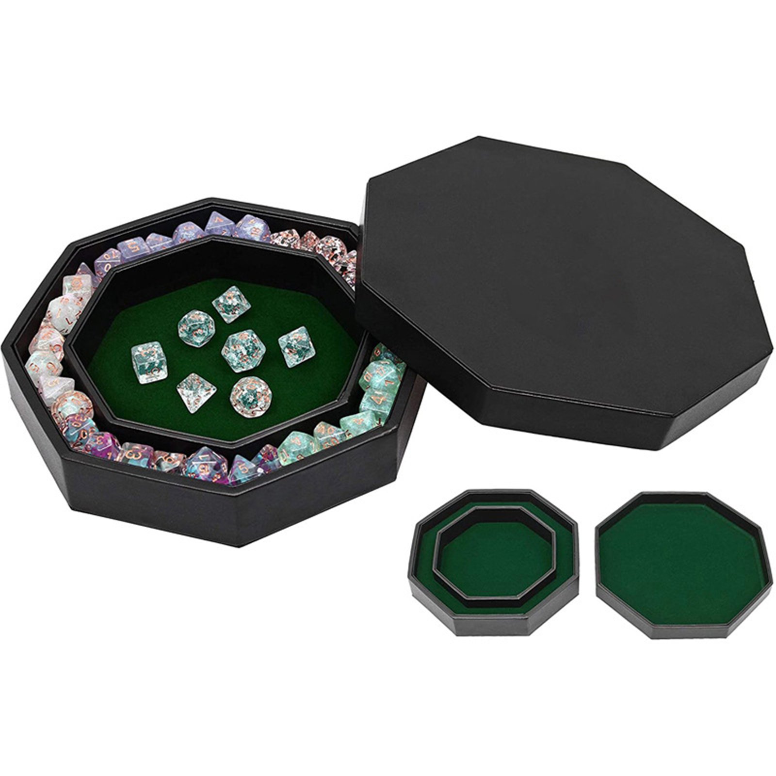 Custom Logo Leather Dice Case Dungeons & Dragons Game Dice Case Hex DND Wholesale polyhedral leather dice box