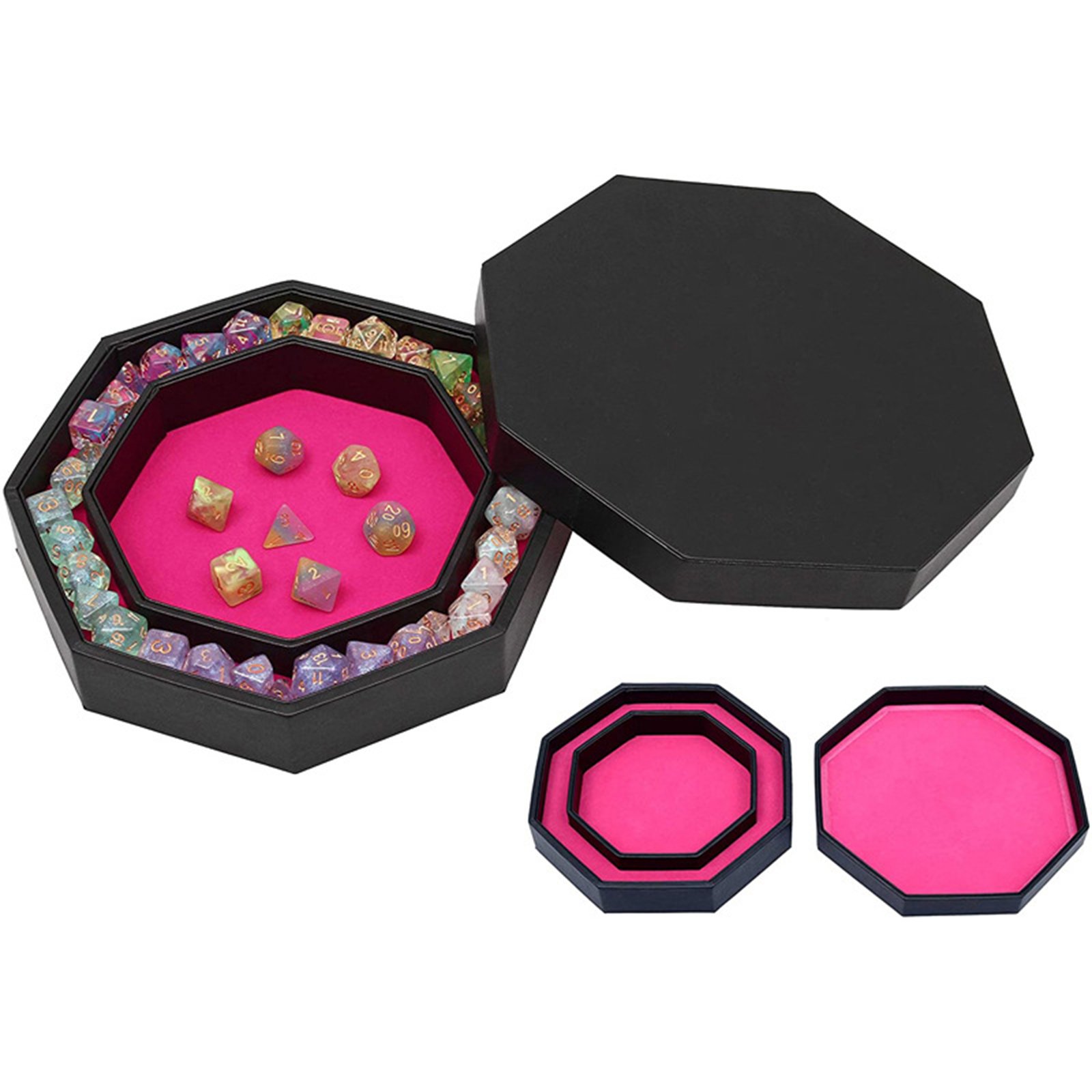 Custom Logo Leather Dice Case Dungeons & Dragons Game Dice Case Hex DND Wholesale polyhedral leather dice box