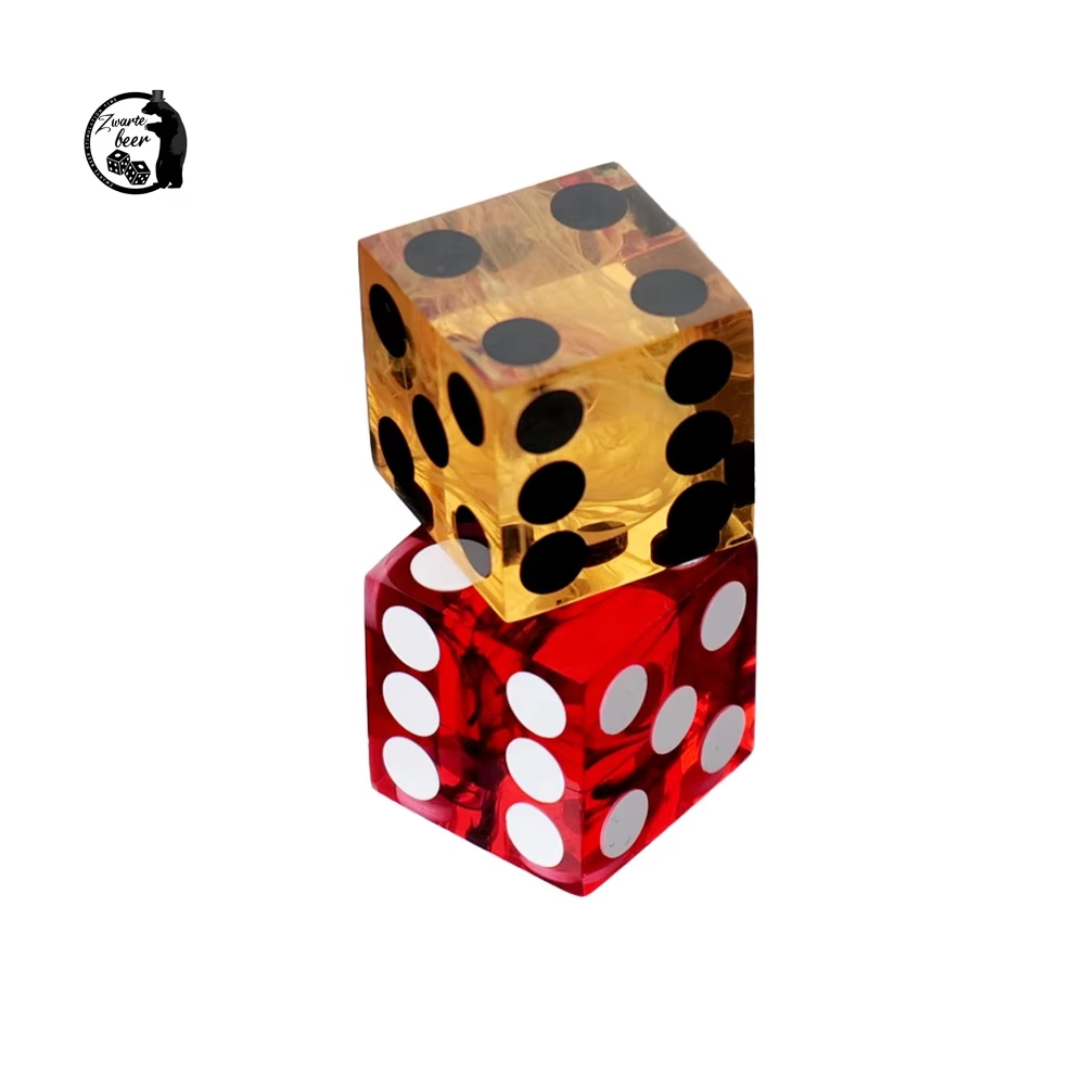 16mm Precision Dice Resin Transparent Color Right Angle Dice Game Accessories Custom