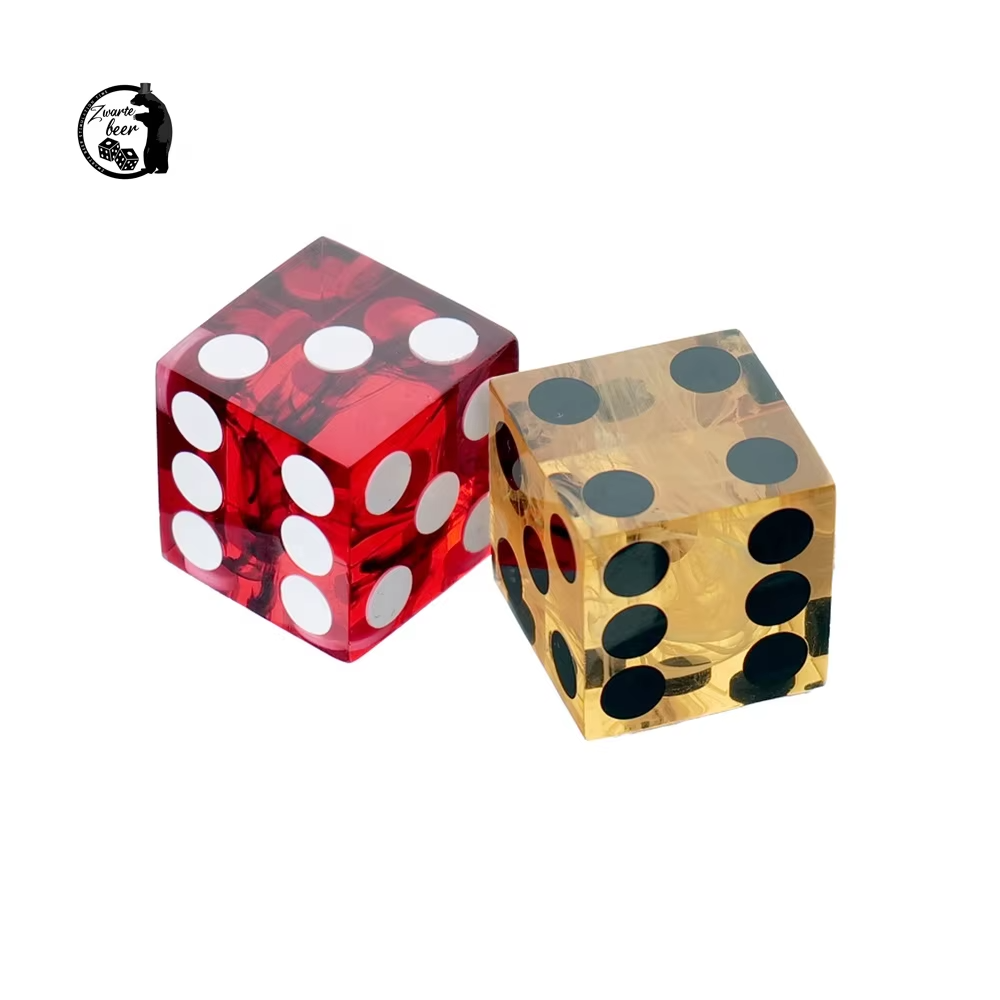 16mm Precision Dice Resin Transparent Color Right Angle Dice Game Accessories Custom