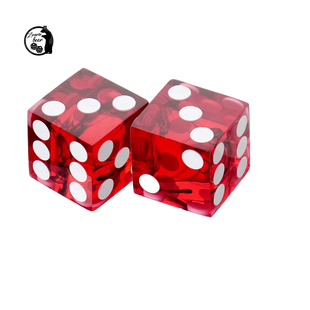 16mm Precision Dice Resin Transparent Color Right Angle Dice Game Accessories Custom