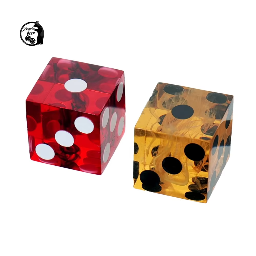 16mm Precision Dice Resin Transparent Color Right Angle Dice Game Accessories Custom