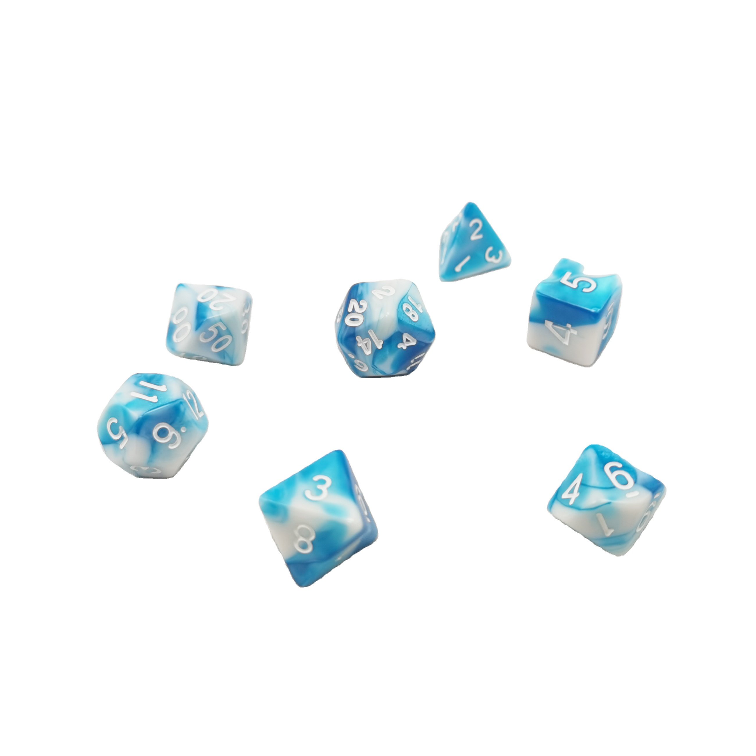 Designable Packaging In Stock Plastic Game Dice Dungeons And Dragons Role Playing Game Dice Polyhedral Acrylic DND Dice Set