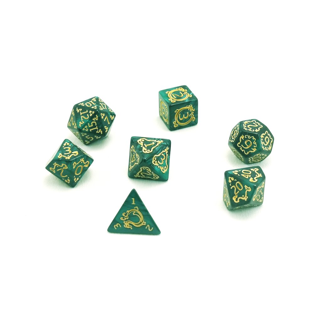 Designable Packaging In Stock Plastic Game Dice Dungeons And Dragons Role Playing Game Dice Polyhedral Acrylic DND Dice Set