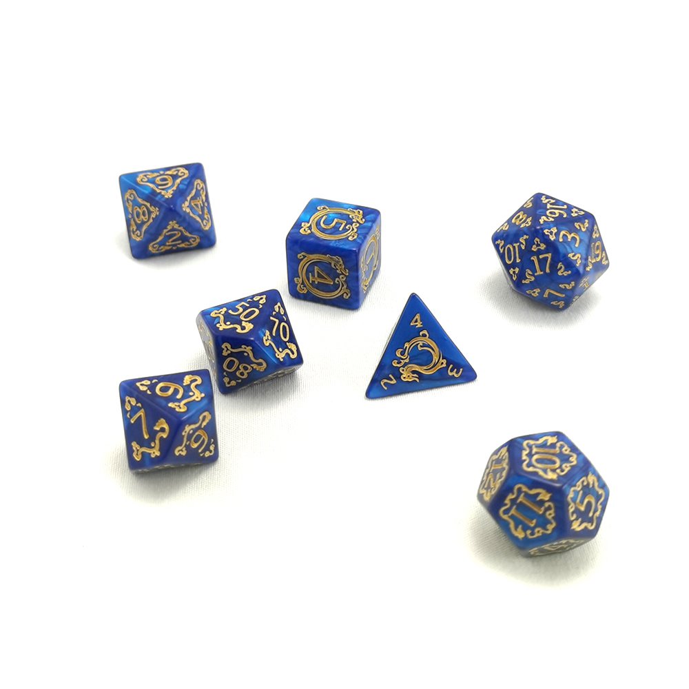 Designable Packaging In Stock Plastic Game Dice Dungeons And Dragons Role Playing Game Dice Polyhedral Acrylic DND Dice Set