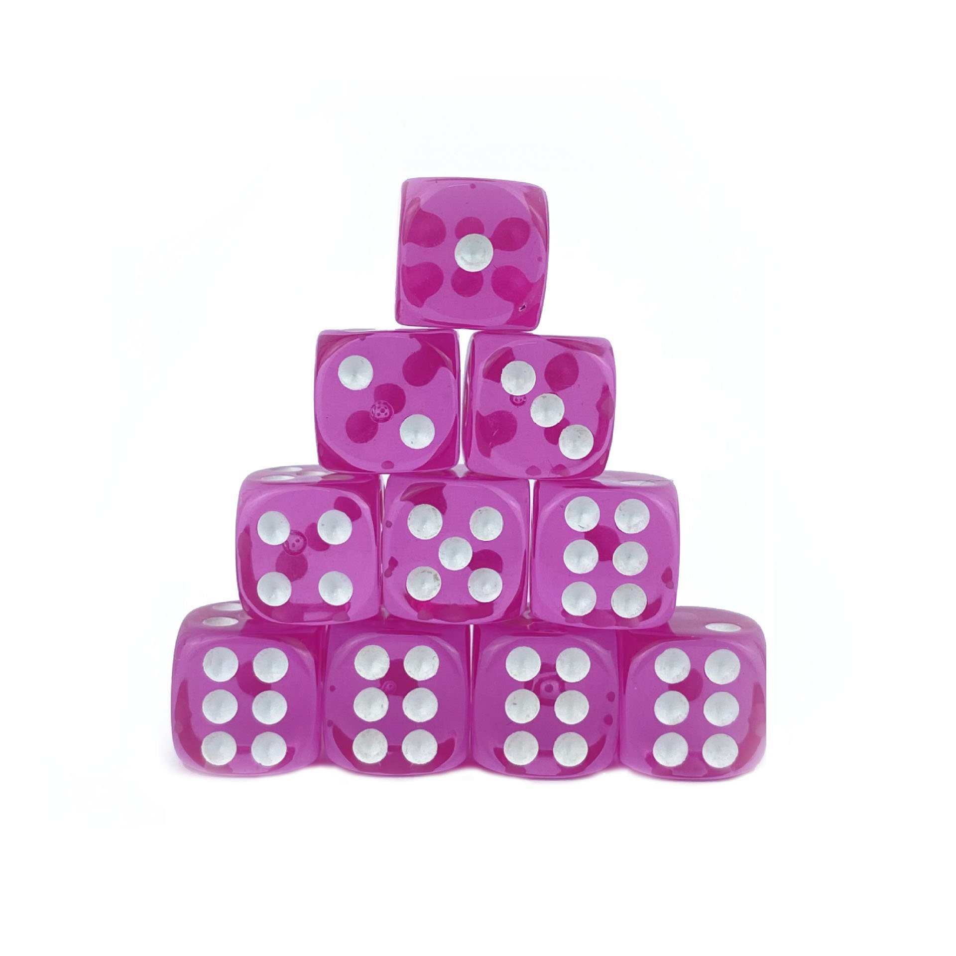Six Sided Translucent Colored Rounded Corners 12mm game mini custom bulk dice
