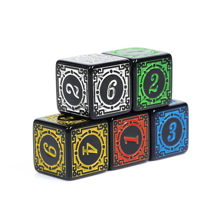 Acrylic Magic Burst D6 Dice 6-Sided Cube Square Plastic Dice Set for Game DND Board Games 16mm Size