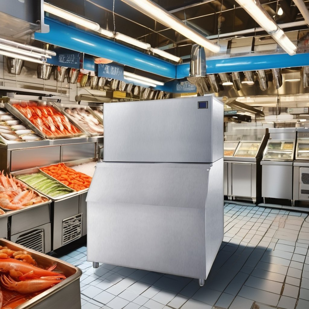 Commercial Stainless Steel Dice Ice Making Machine 890kg Fast Time Electric Cube Ice Maker for Household Restaurant Hotel Use