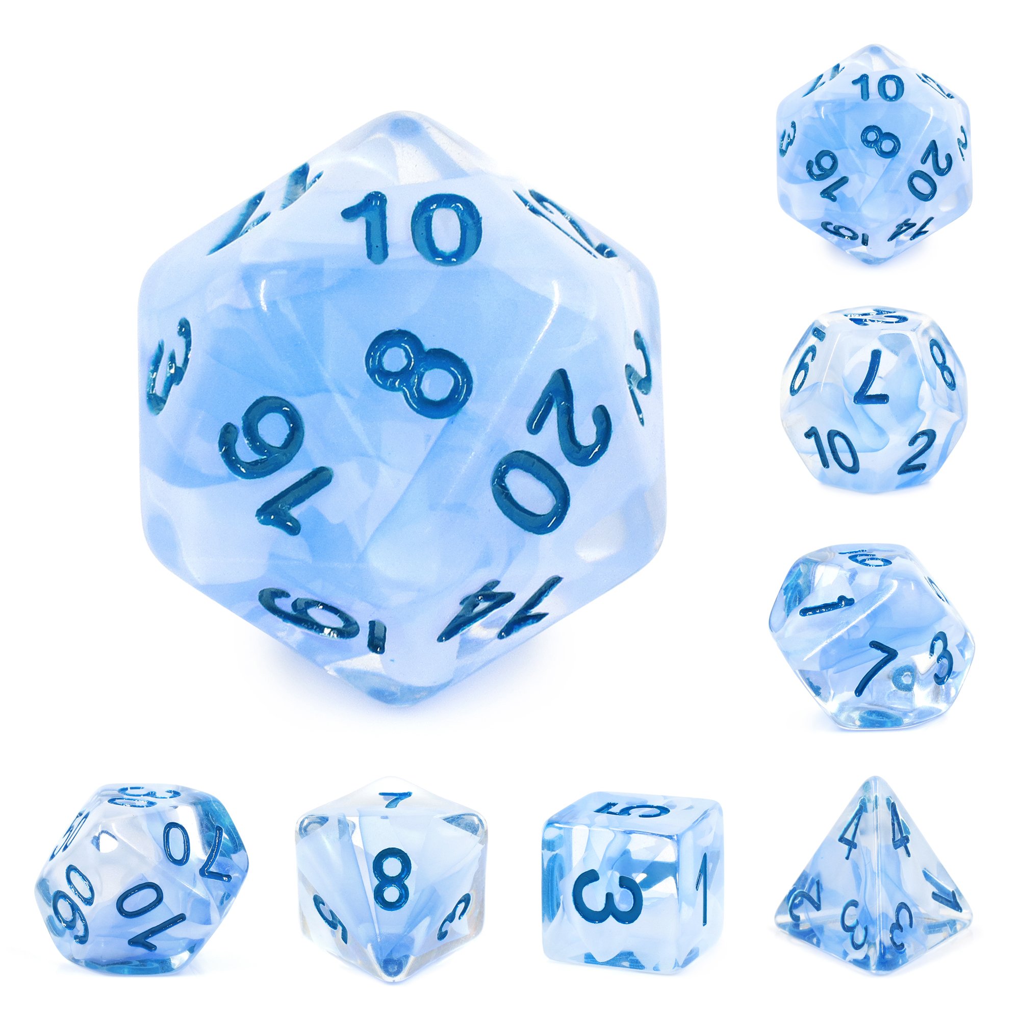 7 Pieces resin Dice Modern Factory Custom Polyhedral Dice Set for DND Entertainment Games