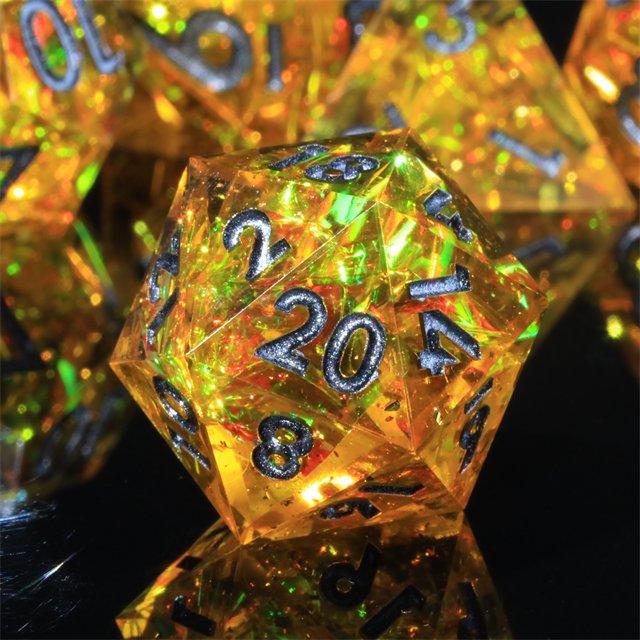 Mini Planet Wholesale dnd dice Dragon and Dungeon Dice Resin Polyhedral Sharp Edges RPG board role-playing games Dice Set