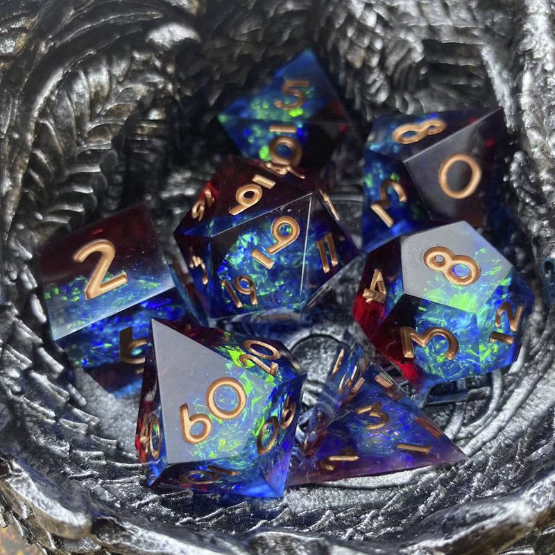 Two-color DND RPG Polyhedral Resin dice set D6 d20 Dungeon adventure and role-playing board role-playing game