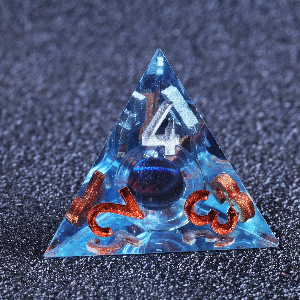 MINI PLANET DND Dice Set Blue Dragon Eye Liquid Core Dice RPG Dungeons&Dragons Wholesale Custom Handmade Polyhedral Resin Dice
