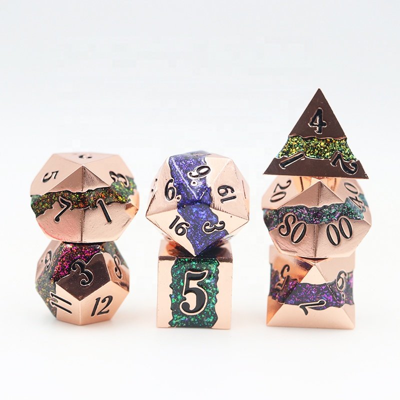 Hot sale rpg dnd dice metal polyhedral custom dice