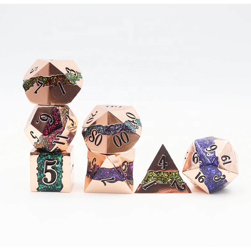 Hot sale rpg dnd dice metal polyhedral custom dice