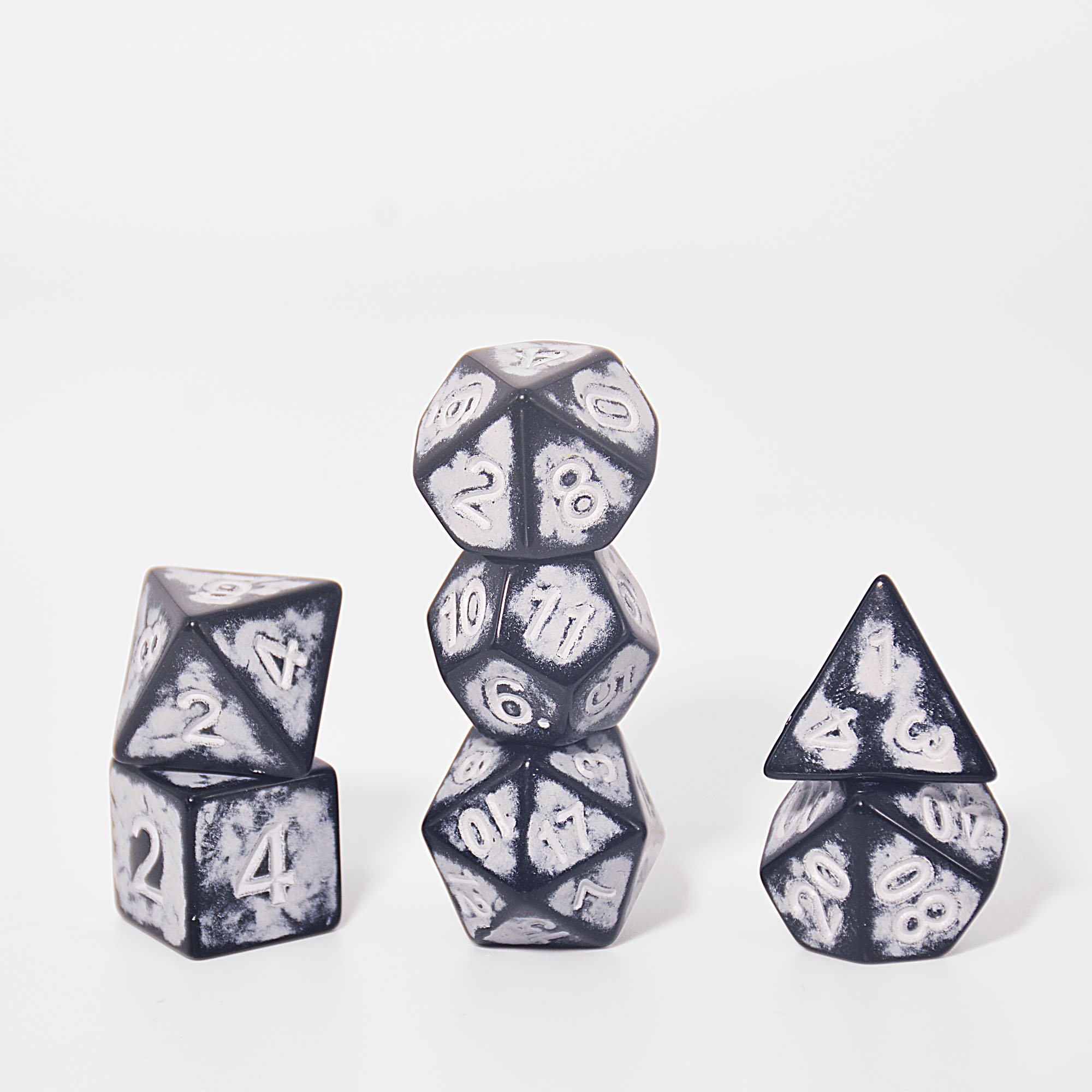 Wholesale custom dice set and good quality marbled DND dice set dice for game
