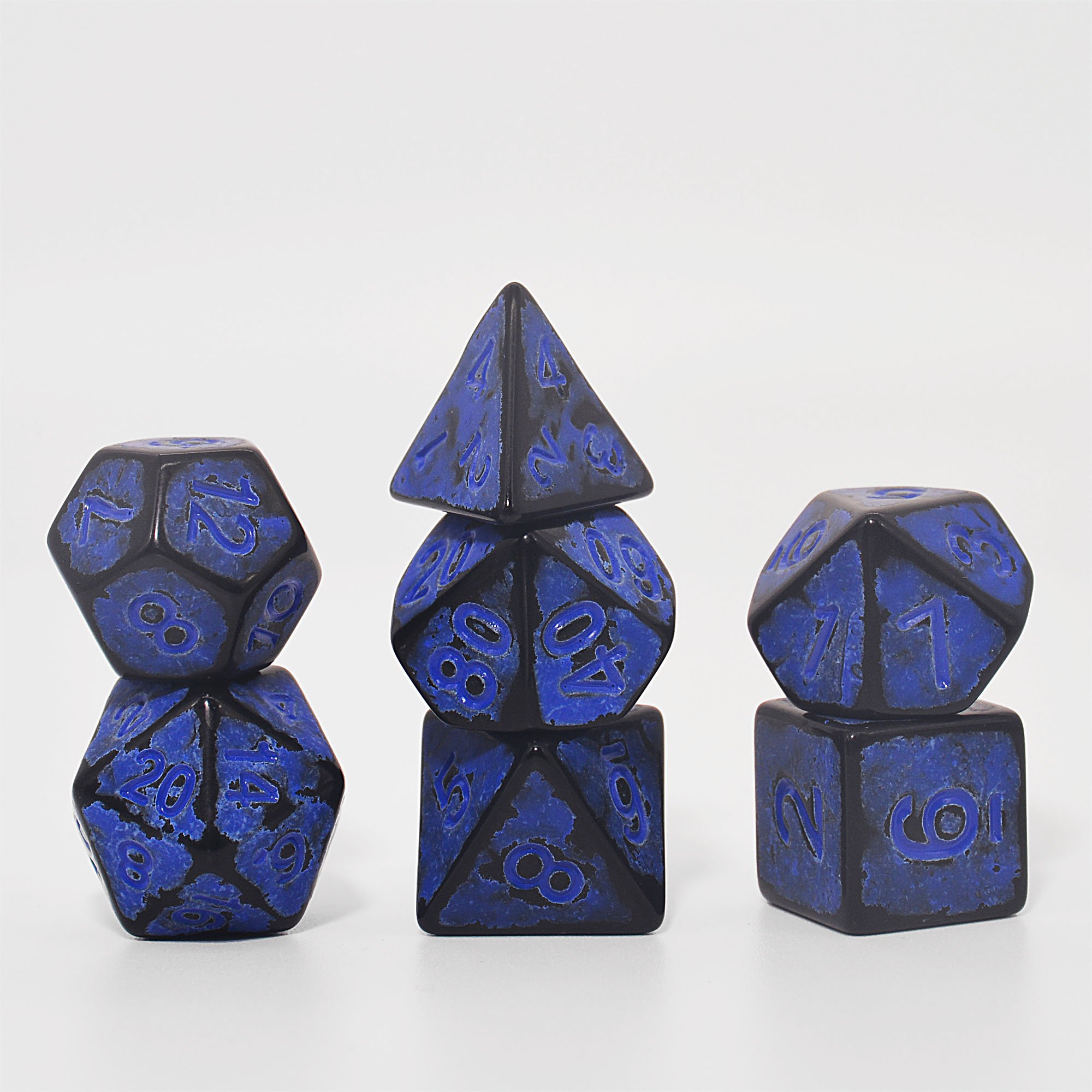 Wholesale custom dice set and good quality marbled DND dice set dice for game