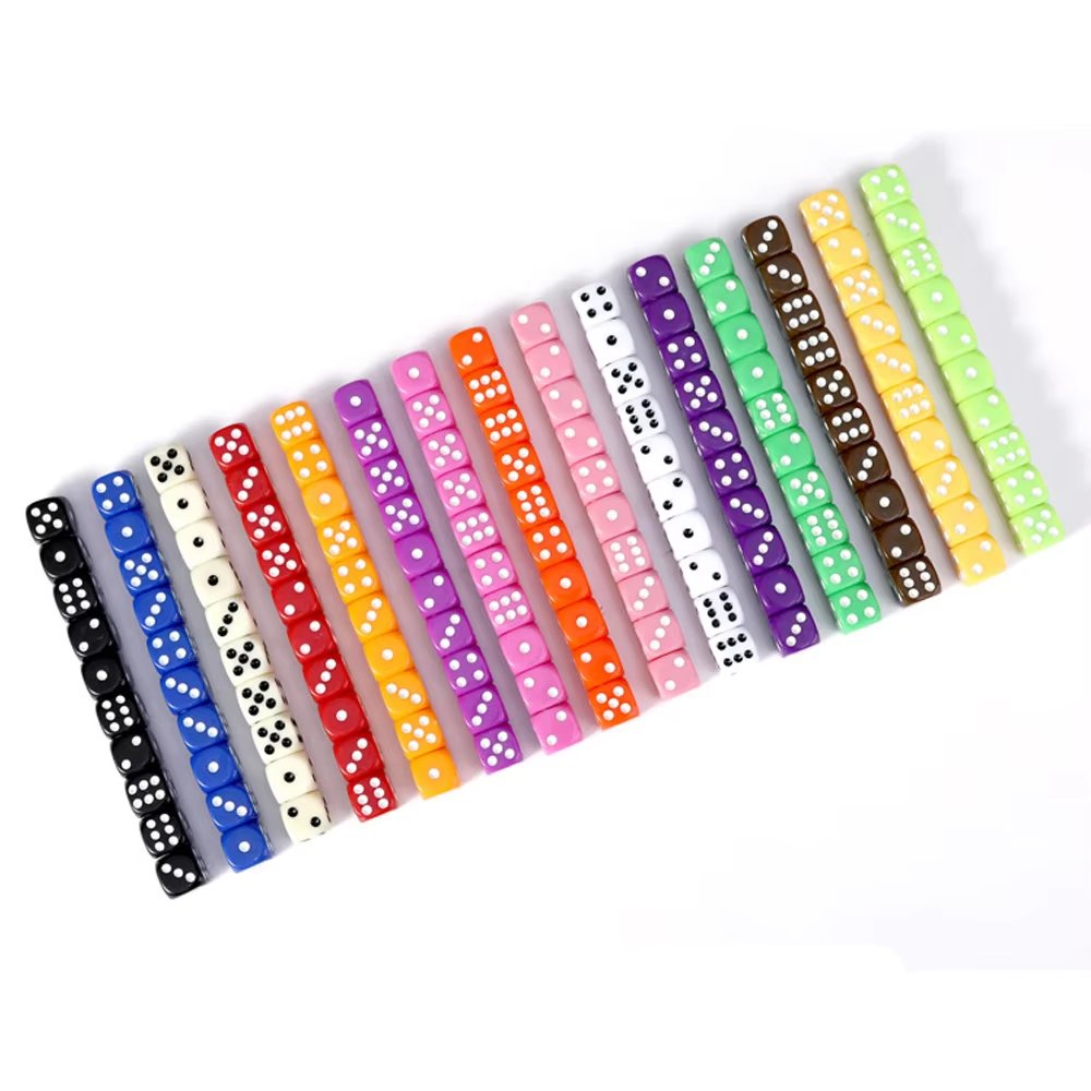 Bulk Custom Acrylic Resin Dice Solid Color Fillet Dice 12Mm 14Mm 16Mm 18Mm 20Mm Games Custom Tabletop Game Dice