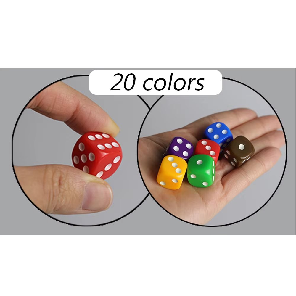 Bulk Custom Acrylic Resin Dice Solid Color Fillet Dice 12Mm 14Mm 16Mm 18Mm 20Mm Games Custom Tabletop Game Dice