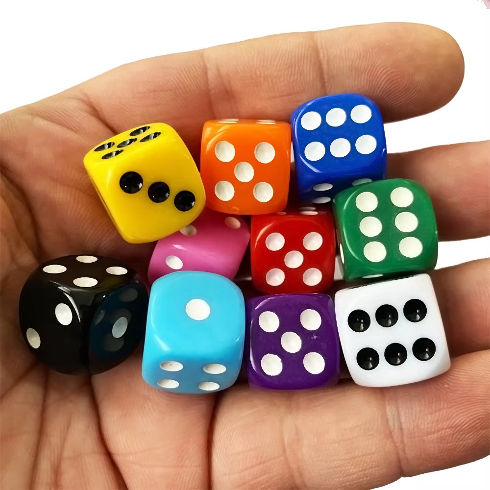 Bulk Custom Acrylic Resin Dice Solid Color Fillet Dice 12Mm 14Mm 16Mm 18Mm 20Mm Games Custom Tabletop Game Dice