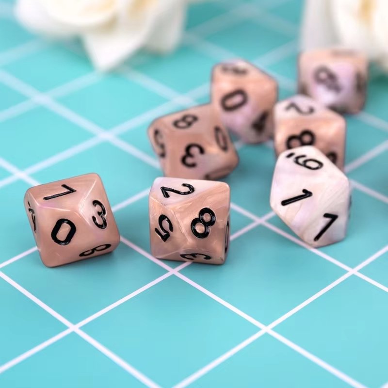Custom Bulk Polyhedral Mixed Color Game RPG DND Dice Set Multilateral Sided Engrave Acrylic Games Dice