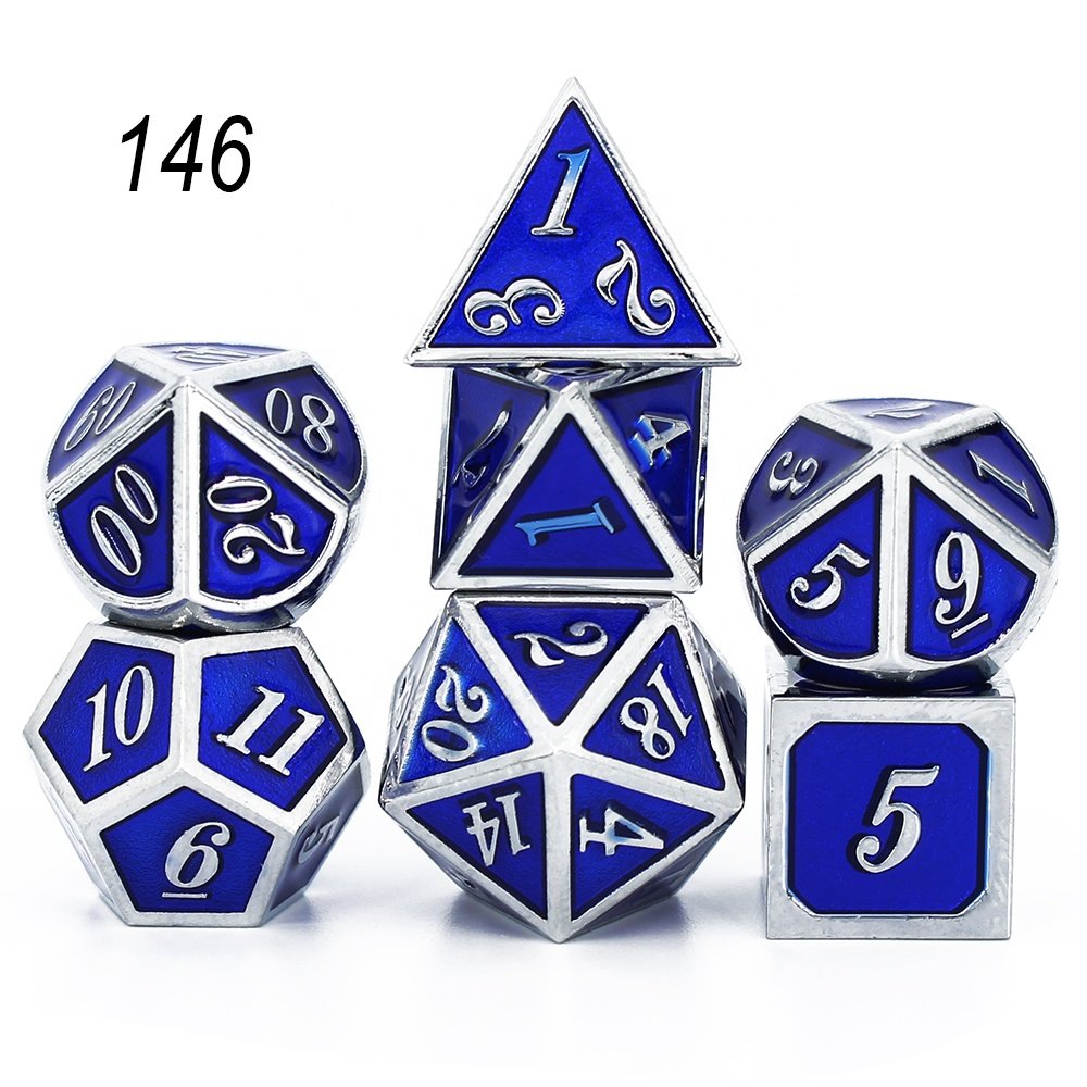 Custom new polyhedral metal dice Dungeons & Dragons RPG DND dice game
