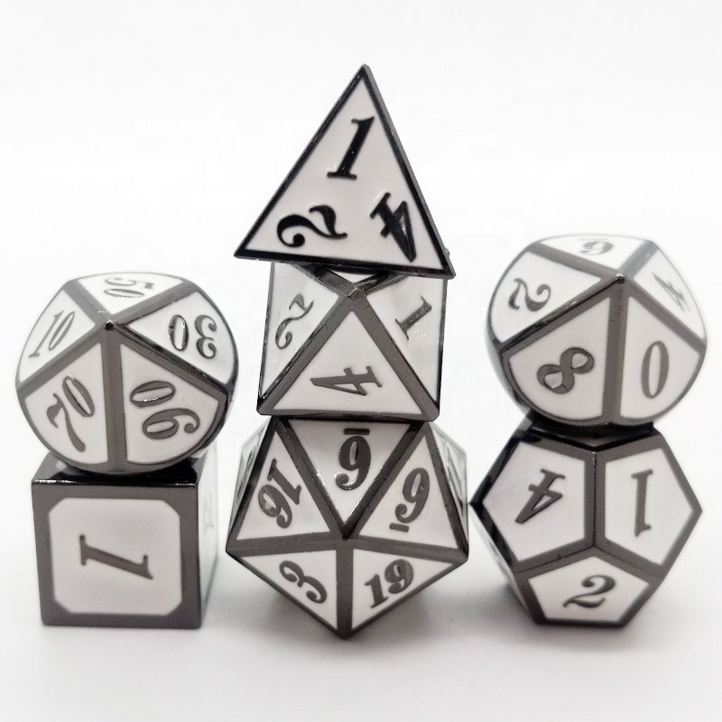Custom new polyhedral metal dice Dungeons & Dragons RPG DND dice game