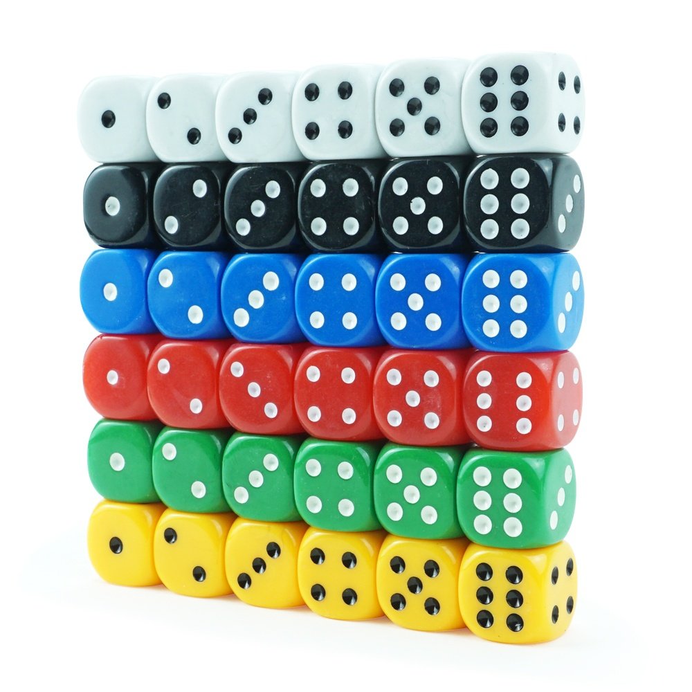 Wholesale 22mm Different Colors Acrylic dice D6 Side 10g Custom Plastic Round Corner dice For Casnio Table Game