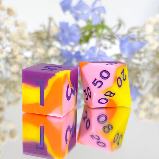 Factory Custom Silicone Mix Color Dice and Blend Color Silicone Dice Colorful Polyhedral Dice for Board Game or Tabletop Games