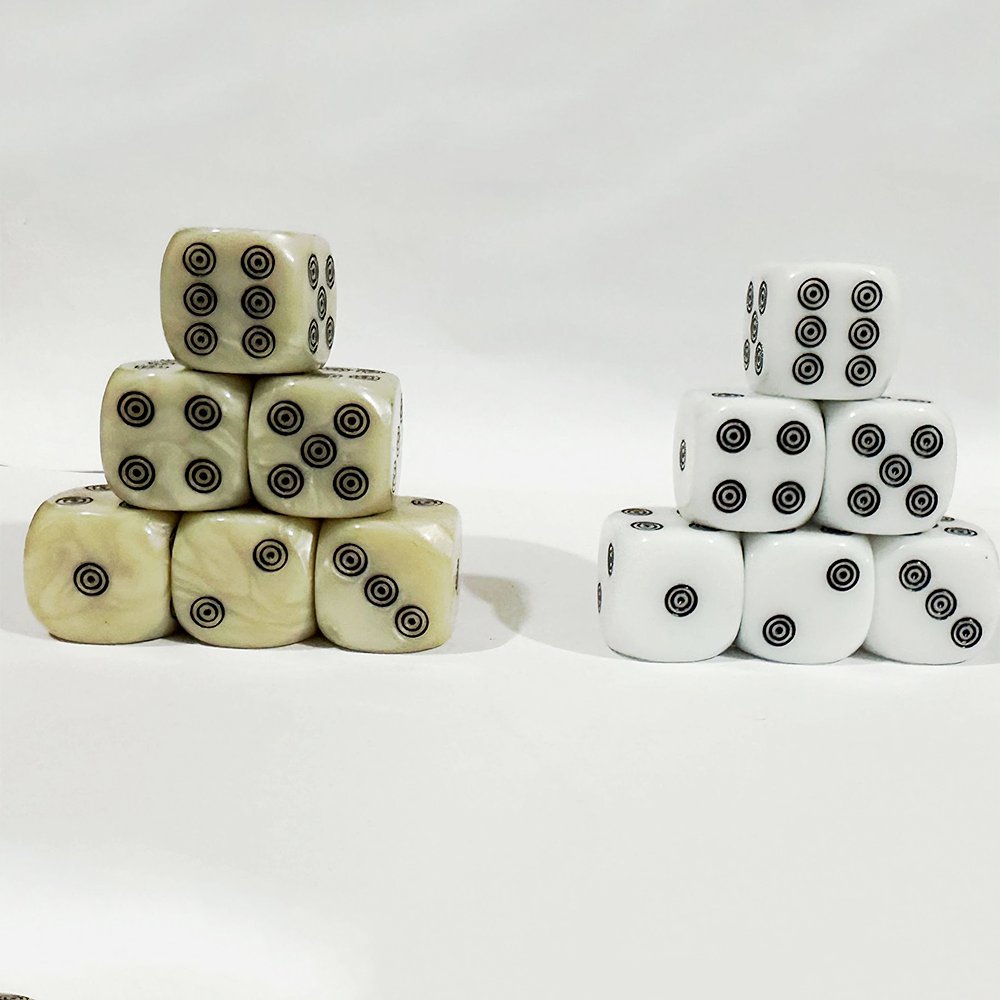 XCL Resin D6 14mm Dice Solid Color Pearl Pattern Custom Dice Circle Dice Game Board Game